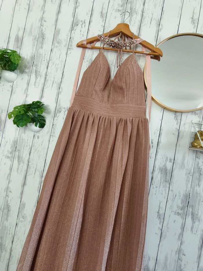 Robe + ceinture robe poudré brillante Shein Femme L - photo numéro 4