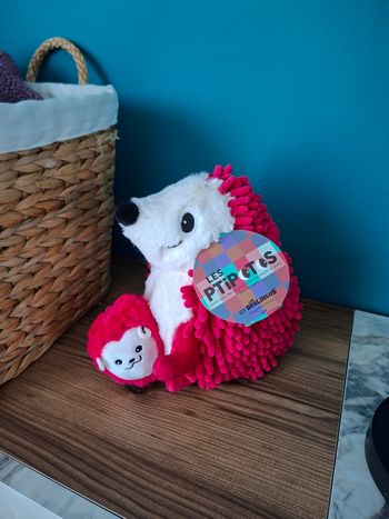 Peluche hérisson et son bébé Deglingos