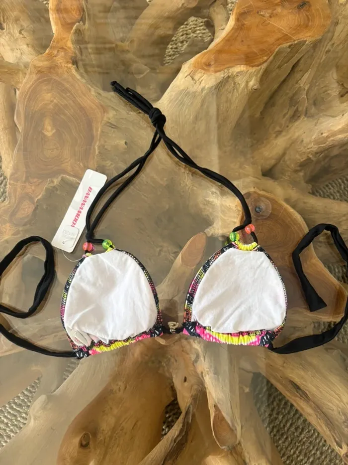 Haut de maillot de bain Banana Moon multicolore perle fluo - photo numéro 6