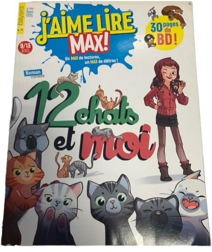 livre "j'aime lire max 12 chats et moi" - OCCASION