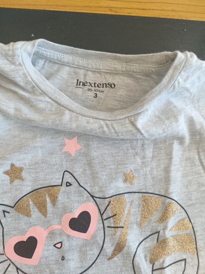 Chemise de nuit chat à paillettes - photo numéro 3