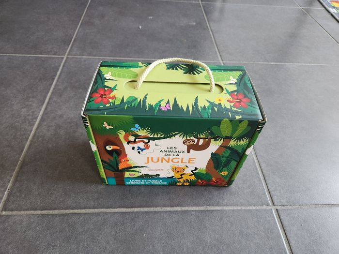 Livre et puzzle cherche et trouve jungle - photo numéro 4