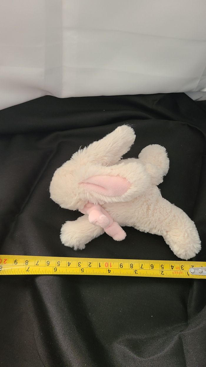 JACADI DOUDOU LAPIN BONBON ALLONGE BLANC ROSE - photo numéro 2