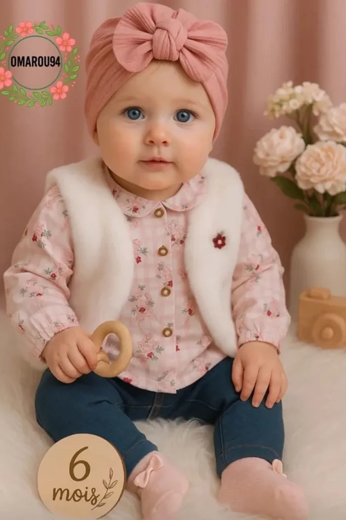 Ensemble complet 4 pièces sergent major/kiabi fille 6 mois 🎀