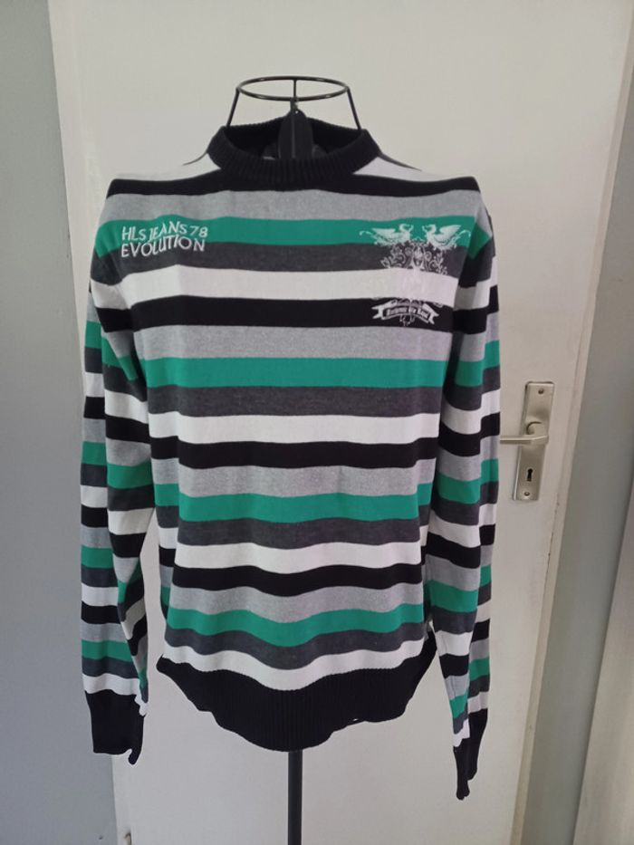 pull rayé taille s