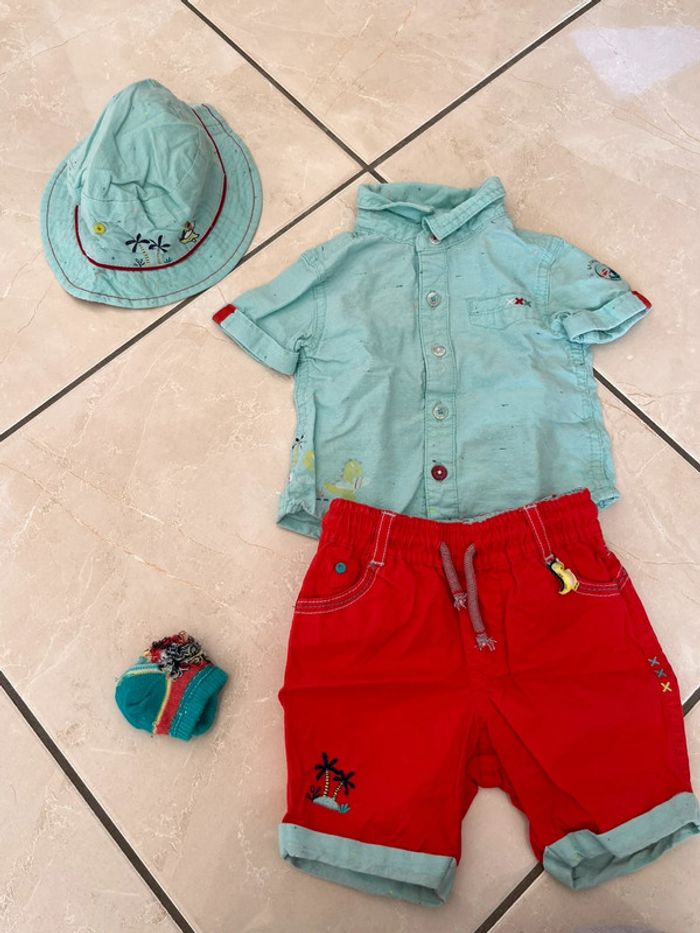 Ensemble coloré sergent major 3 mois/59 cm