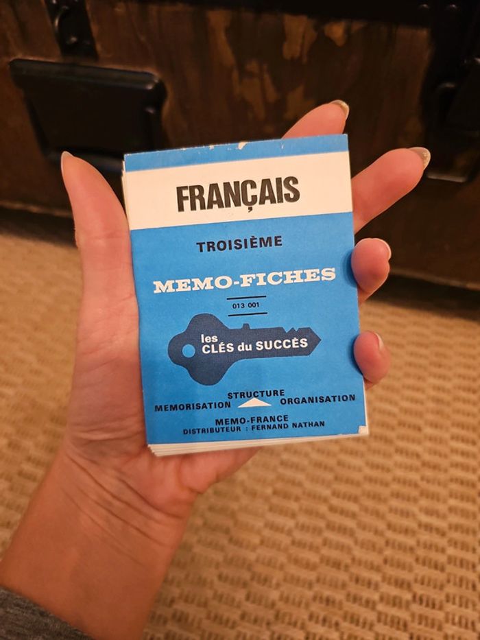 Memo fiches français troisième vintage