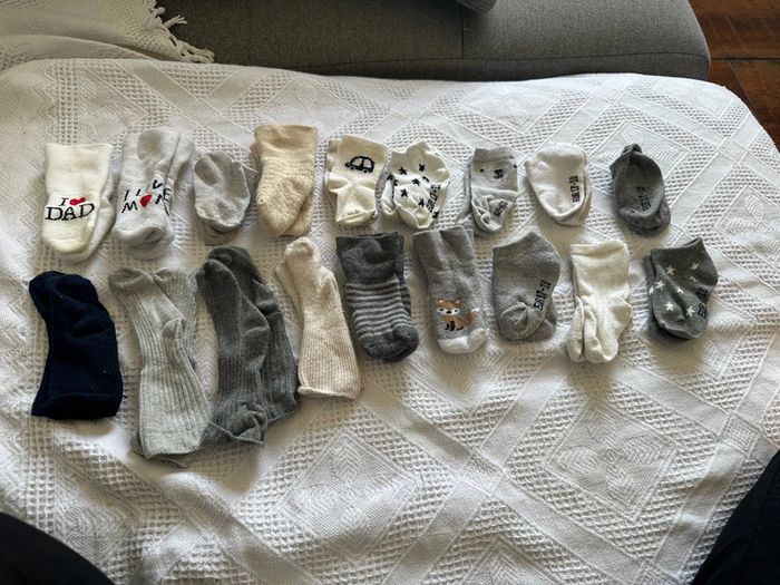 Gros lot de, paire de chaussettes, taille 17, 18