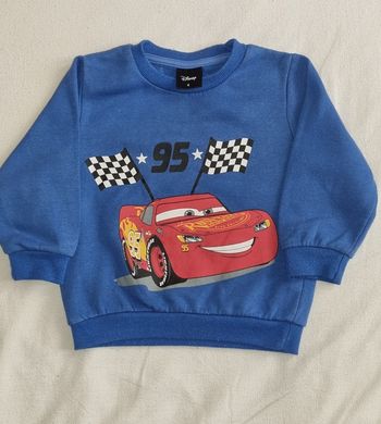 Pull bleu garçon – Motif Flash McQueen (Cars)