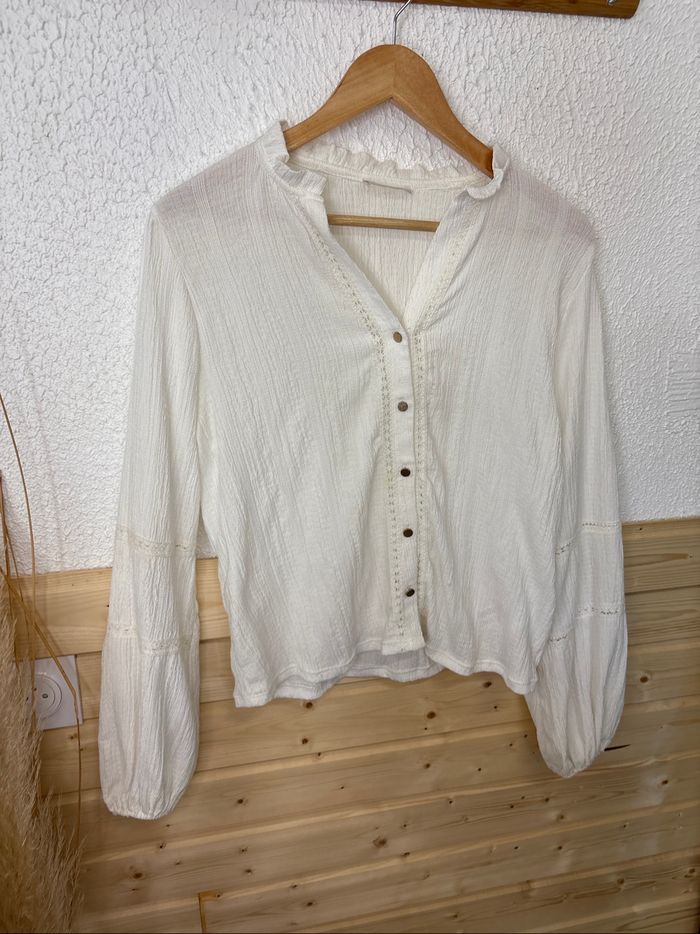 Blouse blanche cache cache