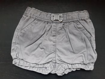 Short obaibi 23 mois gris noeud fille