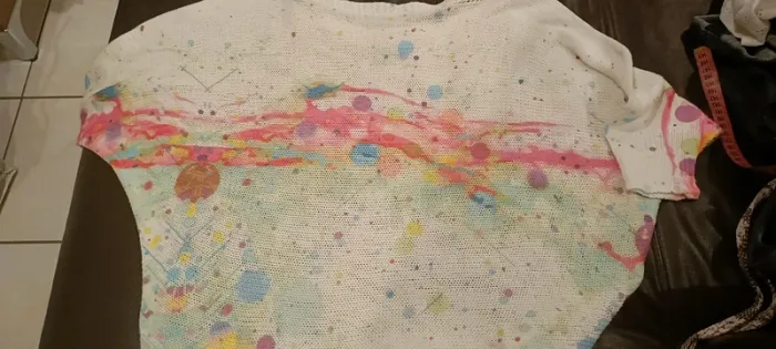 Pull taille unique coloré court