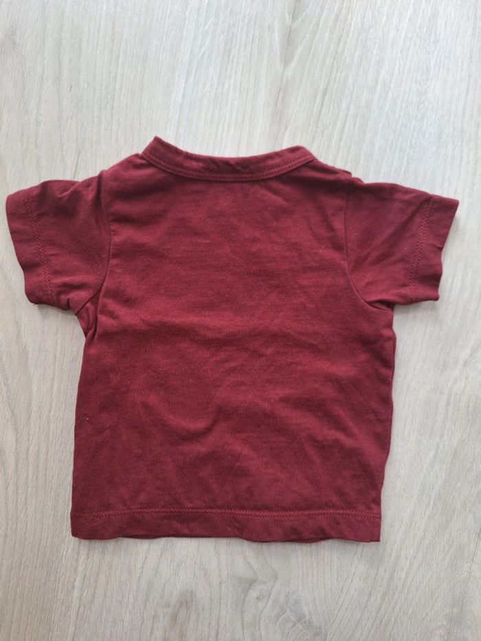 Tee-shirt Jacadi rouge bordeaux 3 mois - photo numéro 4