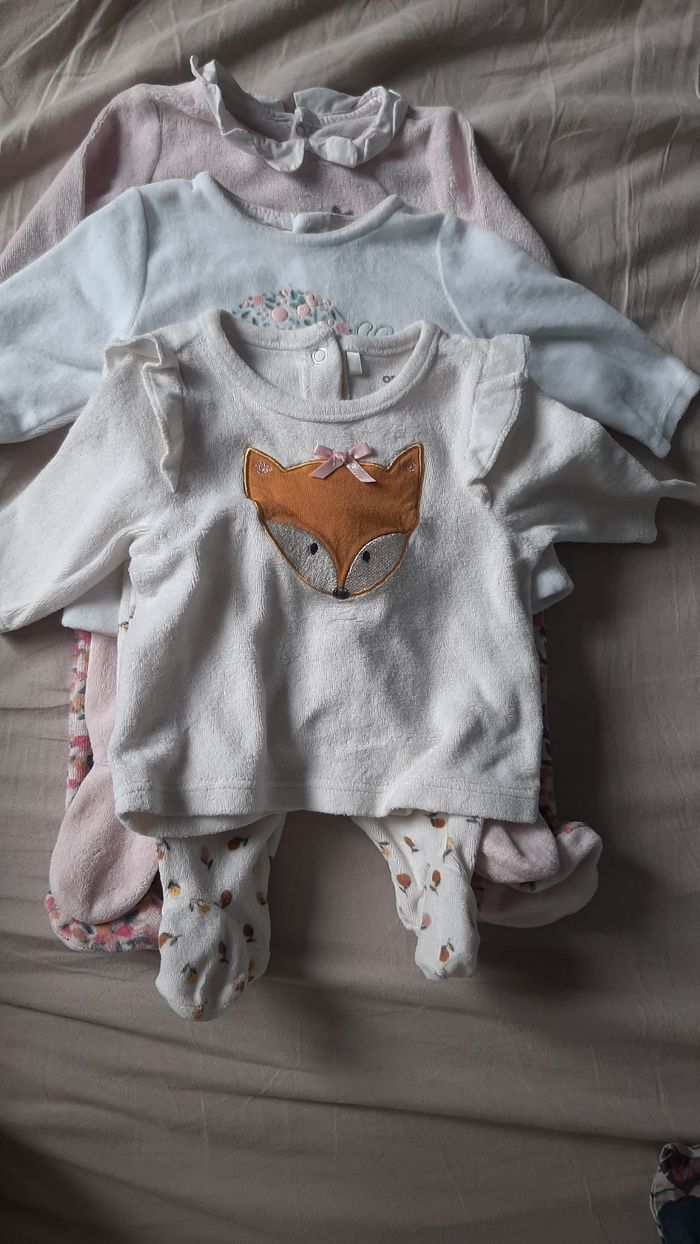 Lot 3 pyjama velours