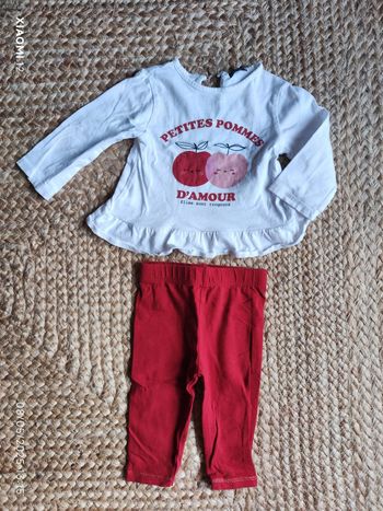 Ensemble legging tee shirt ML 6 mois