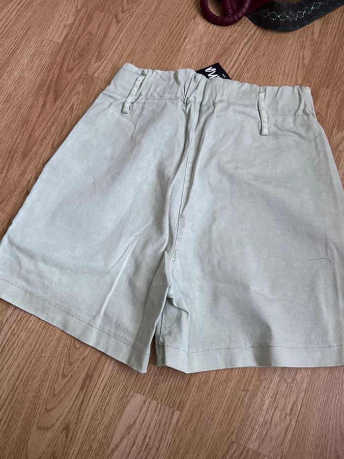 Short taille haute S/M vert d’eau - photo numéro 4