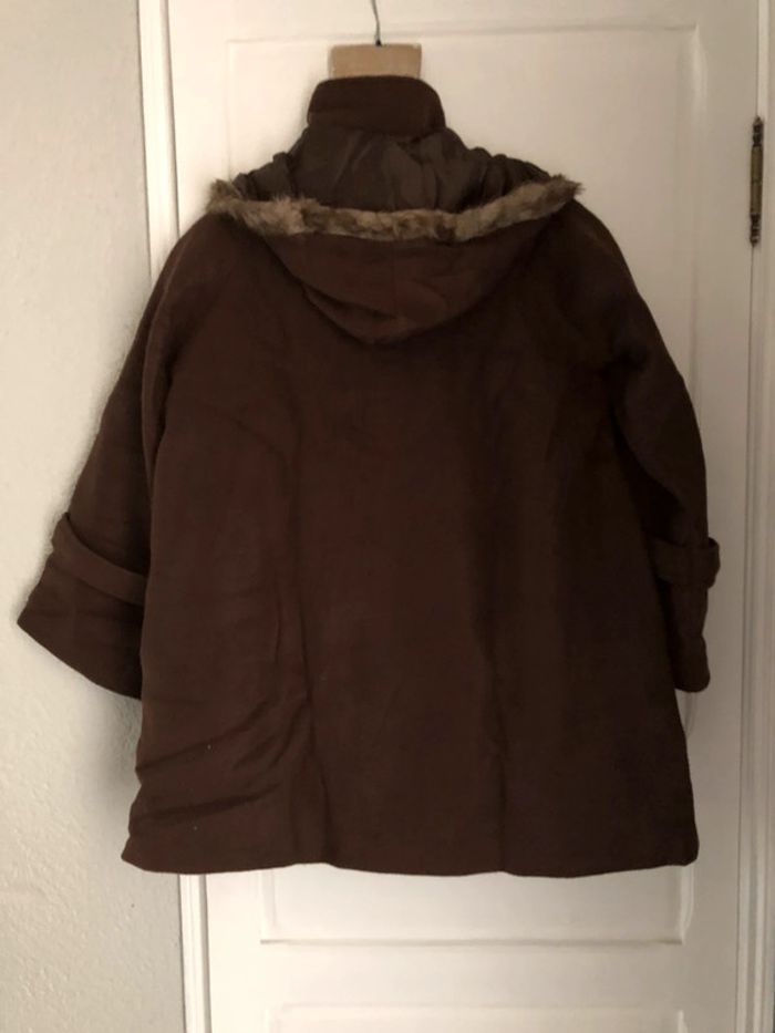 BB- Manteau 3/4 polaire marron à capuche T 42/44  NEUF - photo numéro 2
