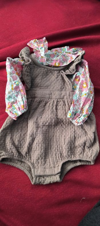 Ensemble barboteuse et blouse liberty