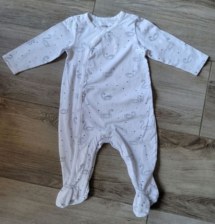 Pyjama léger motif cygnes taille 9 mois - photo numéro 3