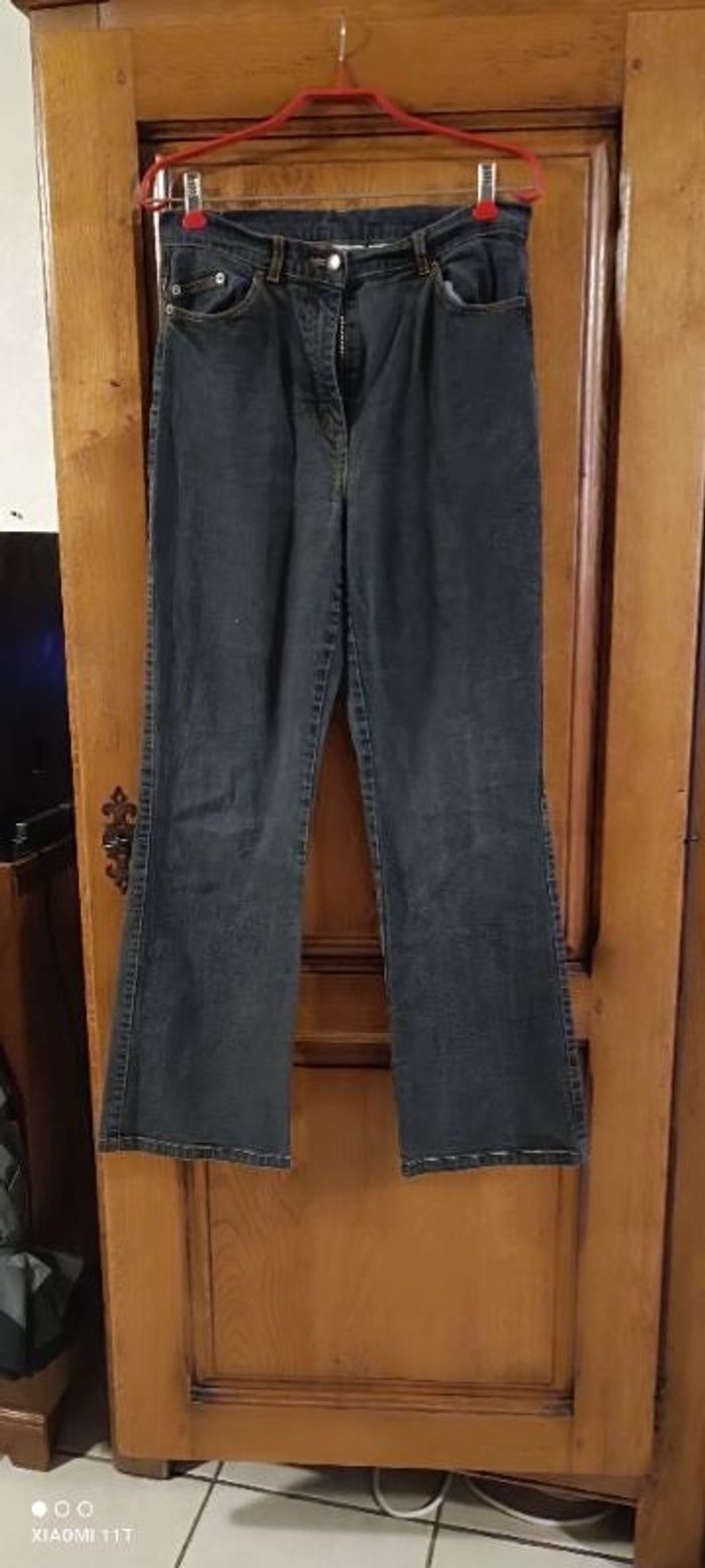 Jean noir anthracite évasé