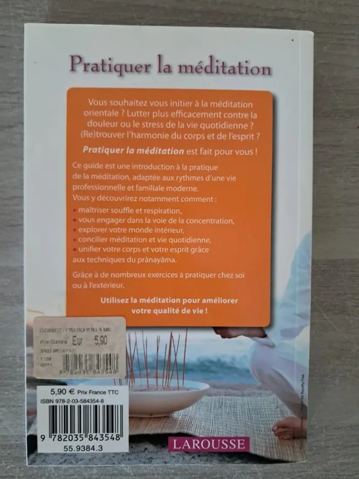 Livre pratiquer la méditation Larousse - photo numéro 2