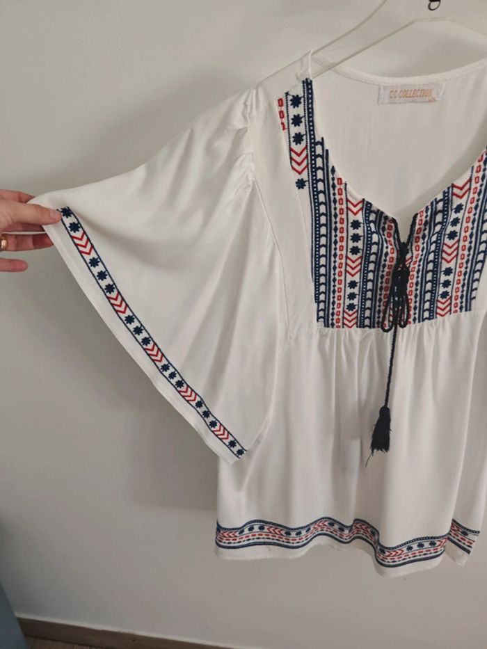 Blouse femme type bohémienne taille L - photo numéro 3