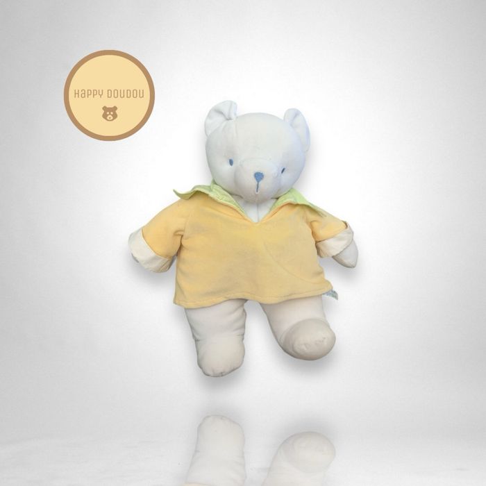 Peluche Ours blanc range Pyjama Sucre d'orge A742