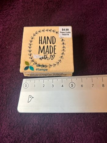 Tampon bois neuf Hand made with love