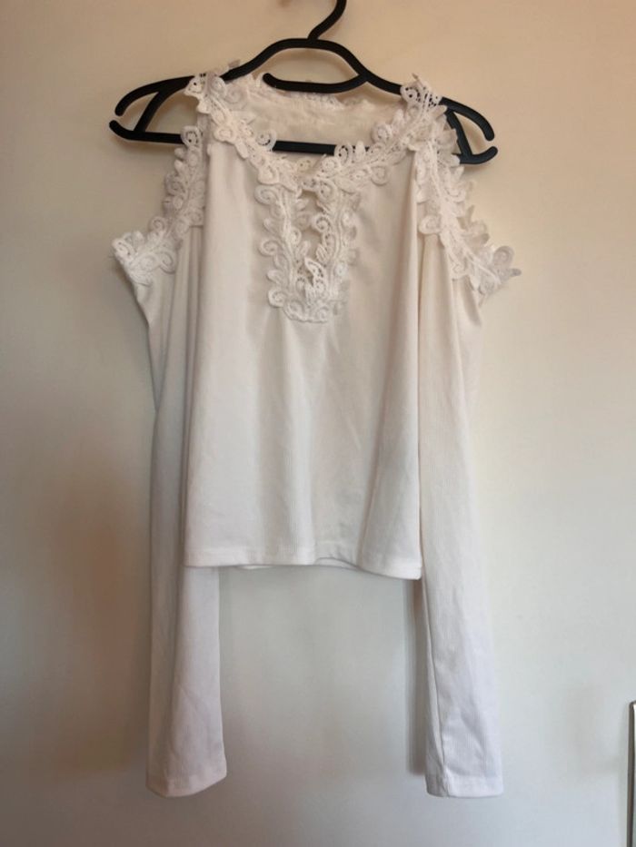 Top blanc chic sexy shein taille L
