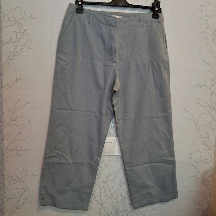 Pantacourt en toile gris