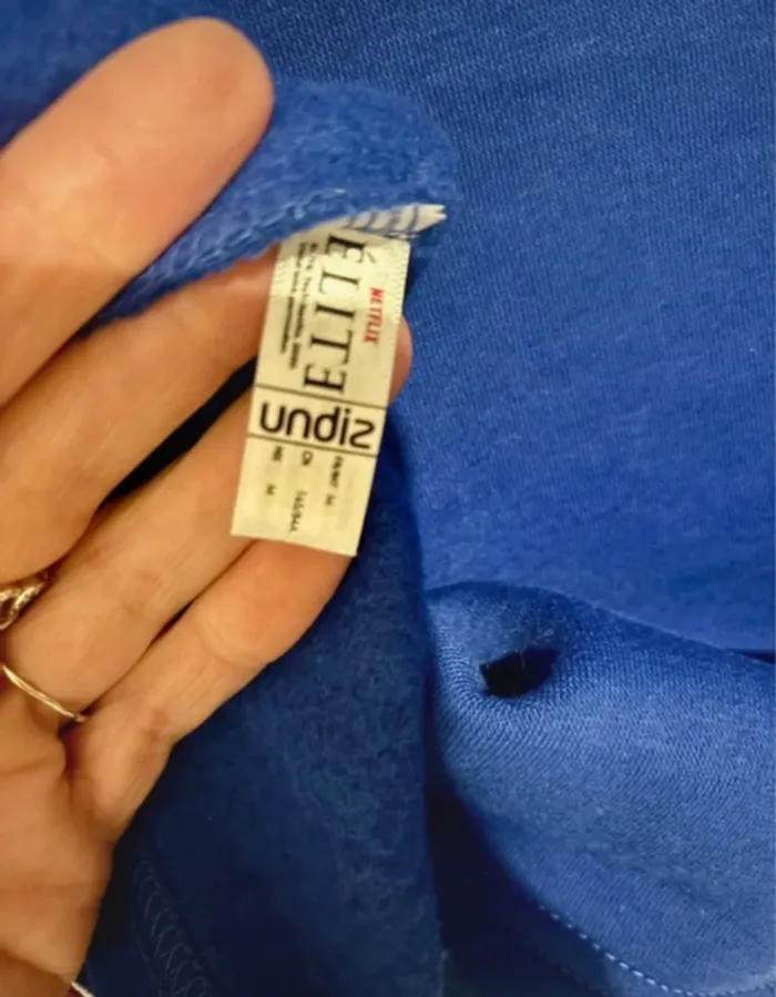 Sweat à capuche bleu Élite by Undiz - Taille M - photo numéro 7