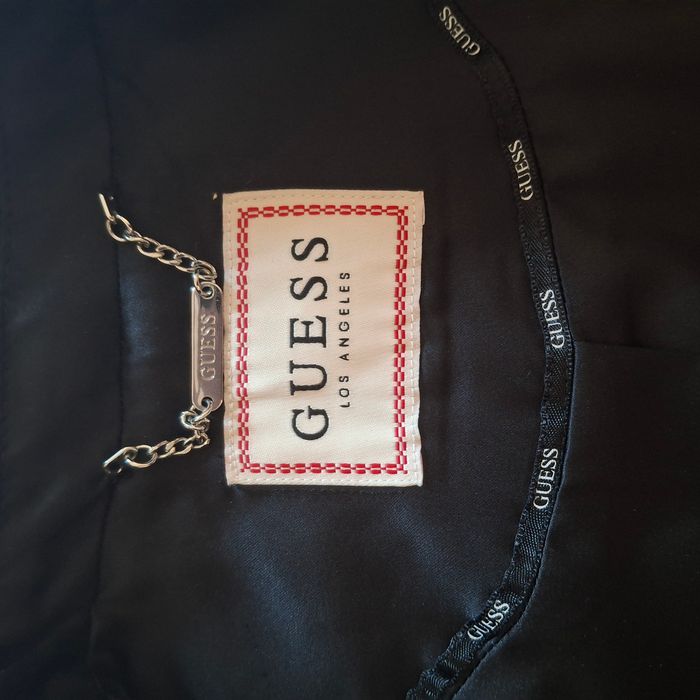 Veste longue femme à carreaux bordeaux et noir - Taille S - GUESS - photo numéro 10
