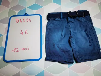 D4594 - short garçon 12 mois