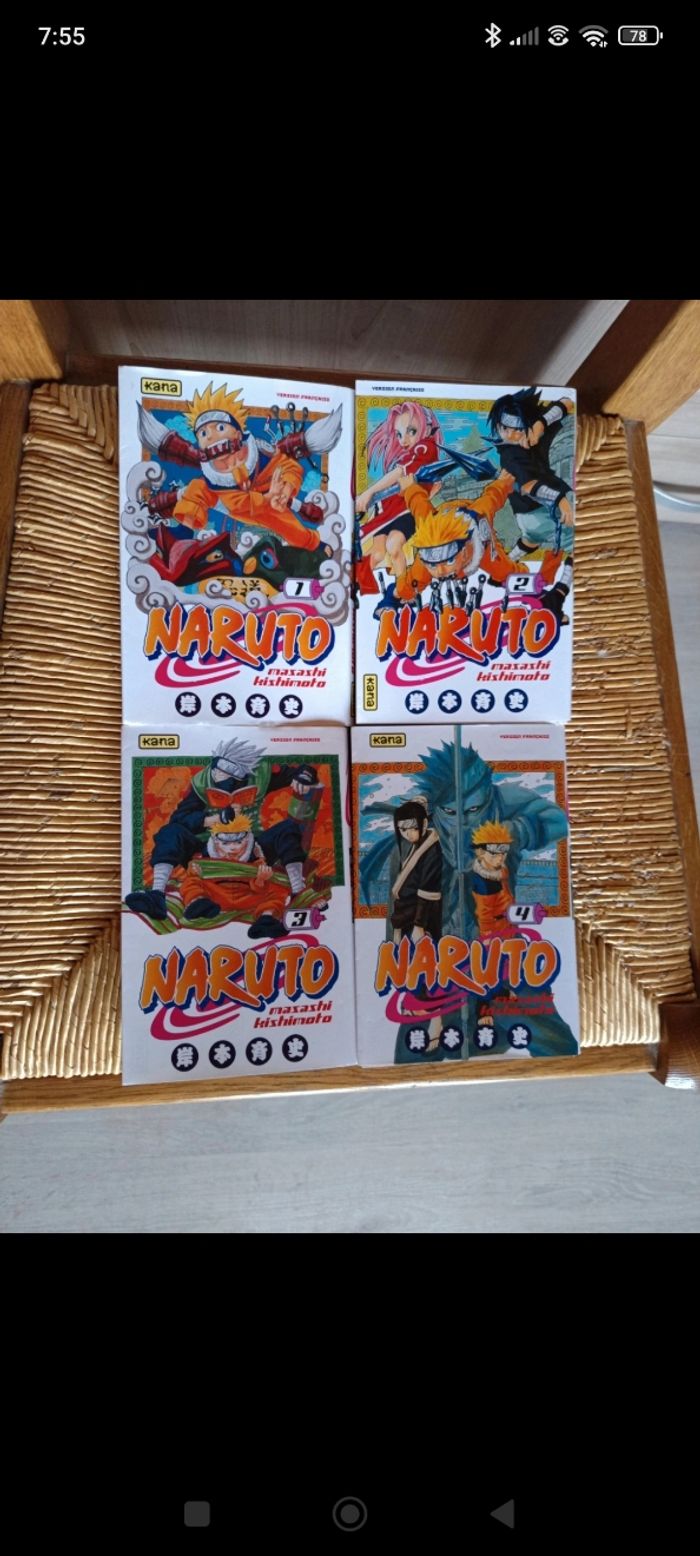 Lot de 4 Mangas Naruto