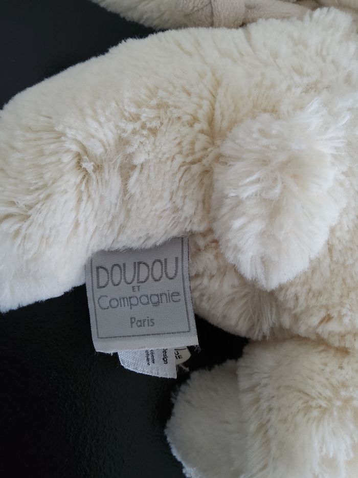 Peluche lapin crème Doudou et Compagnie - photo numéro 4