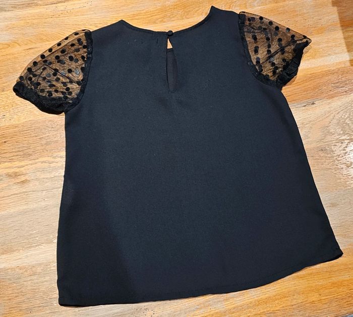Tee-shirt habillé noir 8 ans - photo numéro 2