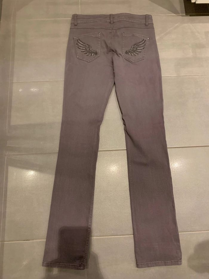 Jean droit gris Camaieu taille 38 - photo numéro 2