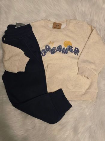 NEUFS (non portés) 🏷🏷💙💙😍 superbe ensemble sweat et pantalon molleton 36mois/3ans garçon 💙💙😍