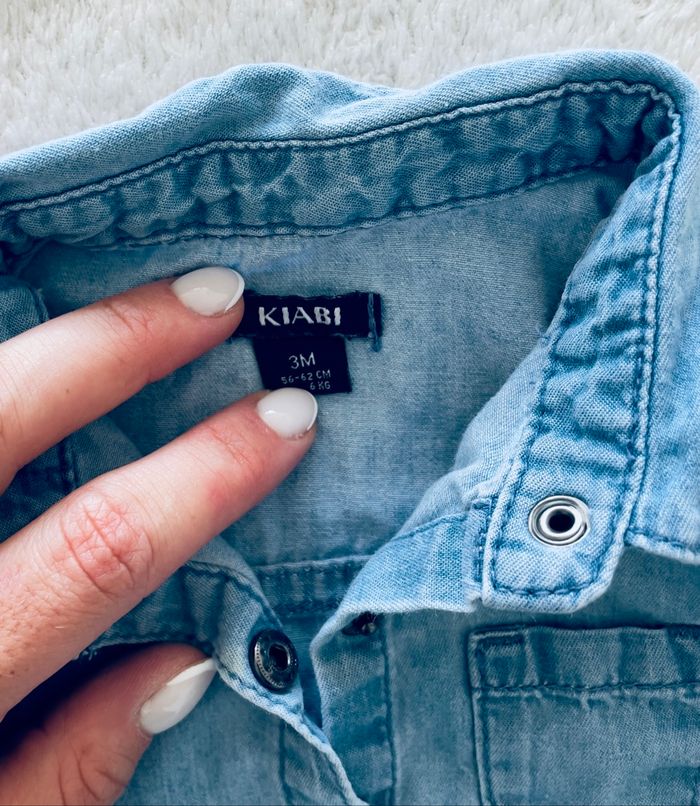 Chemise en jean « Kiabi » 3 mois - photo numéro 2