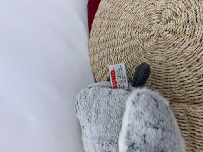 Peluche chouette GUND gris blanc bonnet laine - photo numéro 3