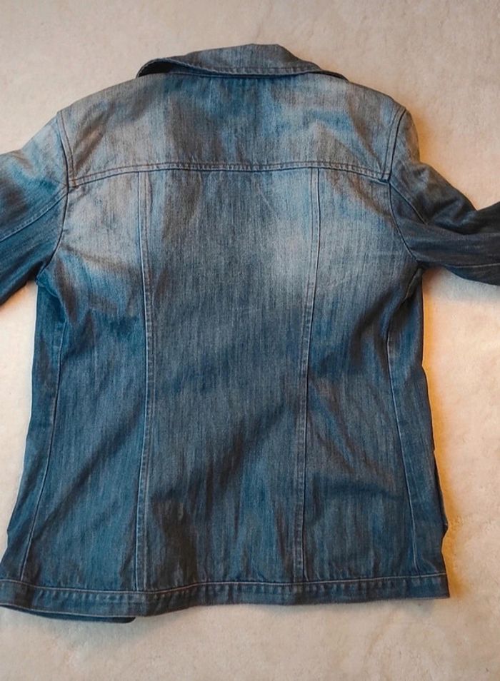 Veste en jean bleu Yes Miss L - photo numéro 6