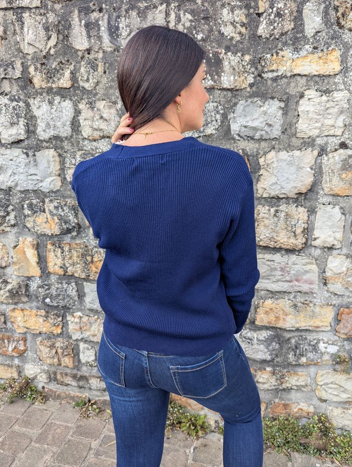 Gilet mi-saison Moscou marine fines mailles
TU - photo numéro 5