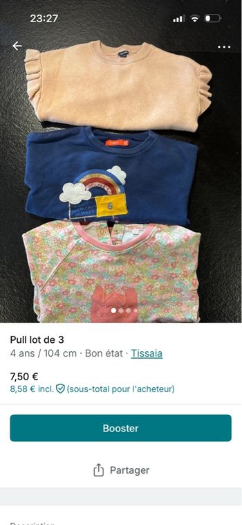 Lot de 3 hauts fille 