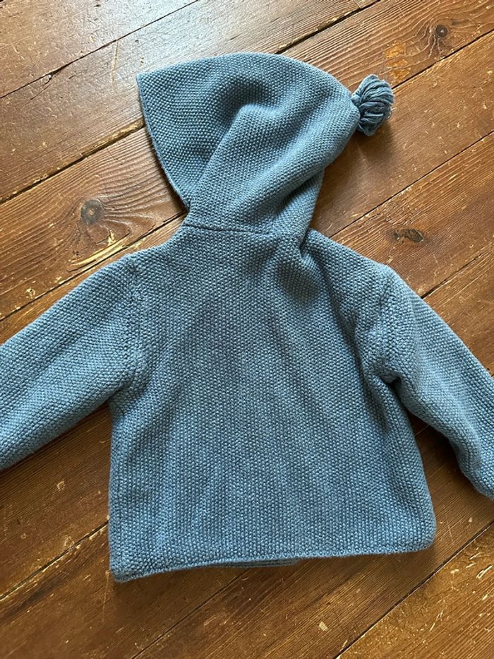 Manteau Cyrillus veste capuche bleu 6 mois - photo numéro 3