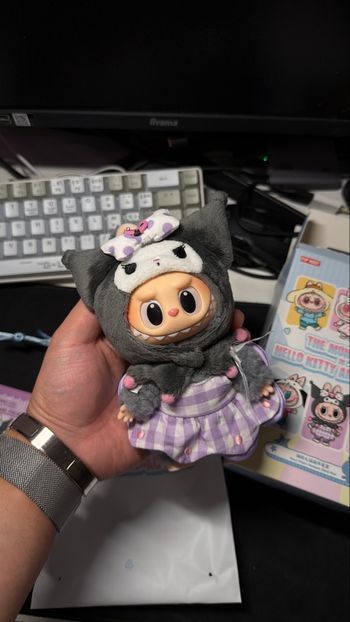 The Monsters Labubu x Hello Kitty and Friends/Sanrio Characters Series Kuromi Vinyl Plush Pendant