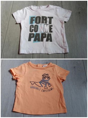 Lot t shirt manches courtes garçon taille 9 mois 