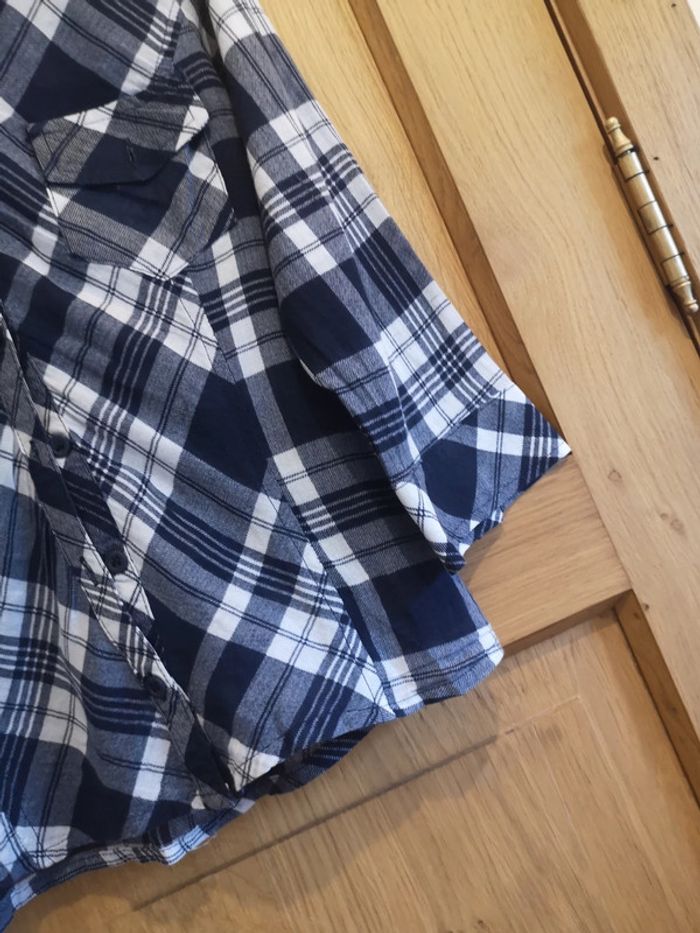 Chemise à carreaux en bleu marine, gris et blanc 36 - photo numéro 9