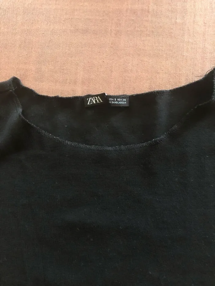 Crop top Noir Zara en S - photo numéro 2
