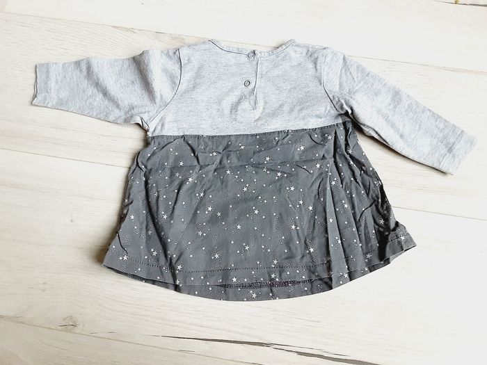 Vêtement bébé fille tunique grise étoiles Tape à l’œil 6 mois - photo numéro 3