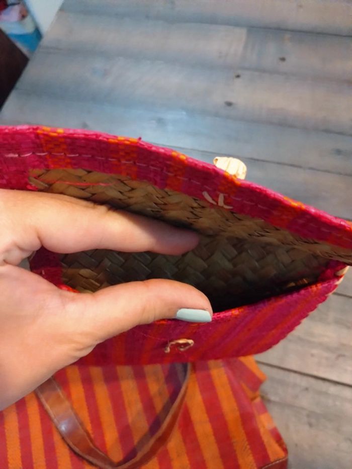 Ensemble sac été et porte pochette en fibres naturelles - photo numéro 5
